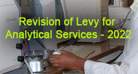 Revision of Levy for Analytical Services at TRI – 2022